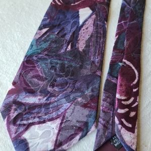 Christian Dior Monsieur Vintage Purple And Gray abstract Tie